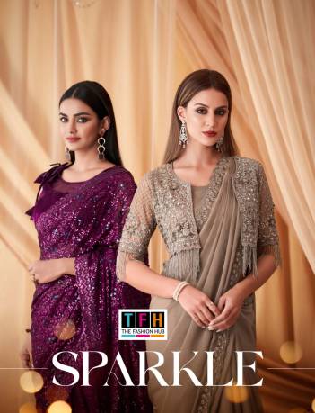 SPARKLE VOL-4 BY TFH GEORGETTE SILK SAREE WHOLESALER IN INDIA